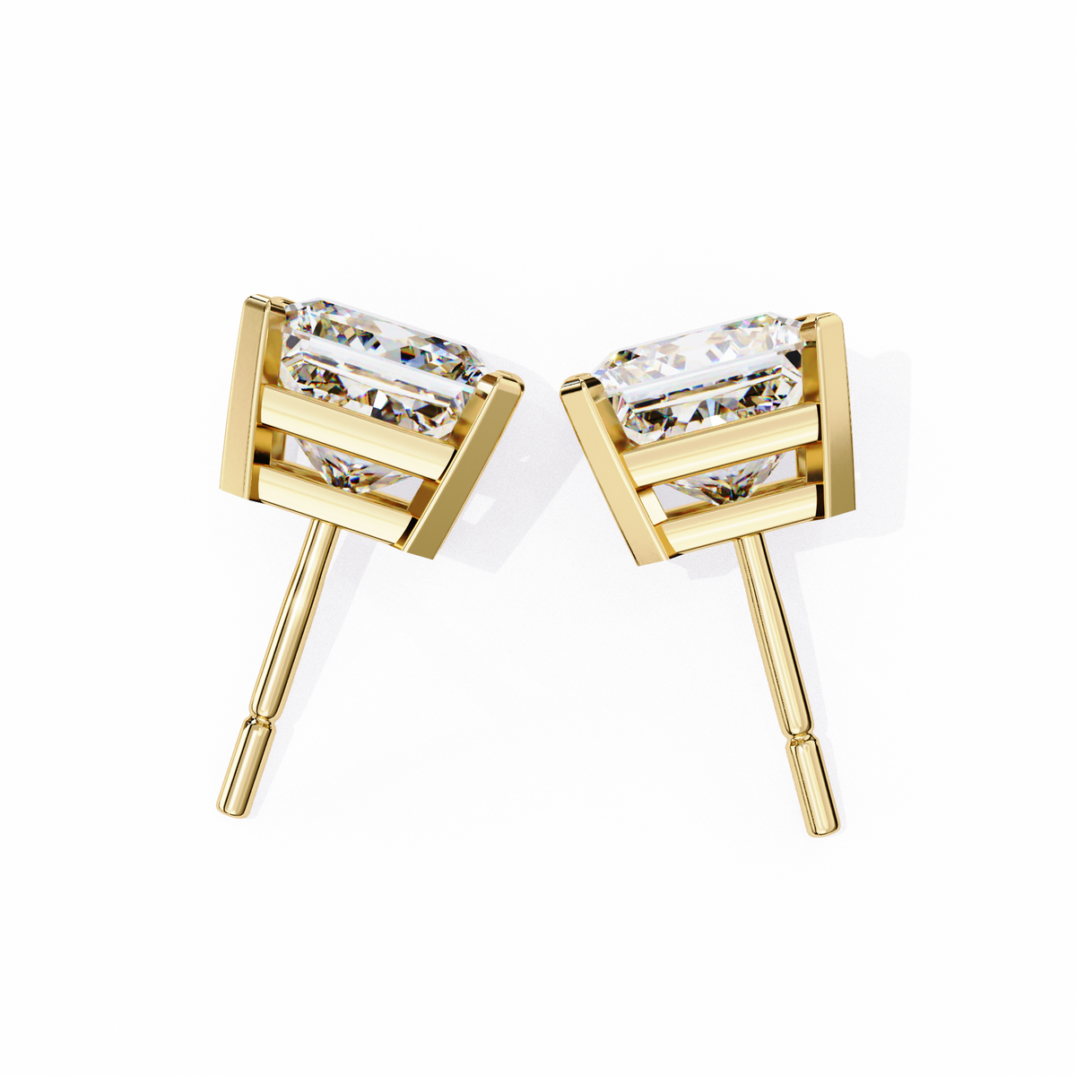 1.5 Carat Princess Cut Lab Diamonds Stud Earrings For Women