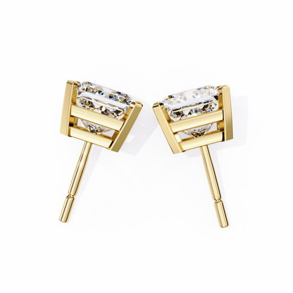 1.5 Carat Princess Cut Lab Diamonds Stud Earrings For Women