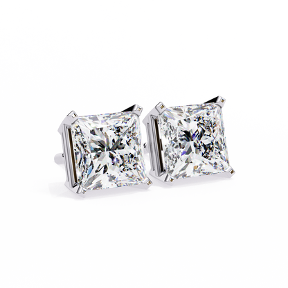 1.5 Carat Princess Cut Lab Diamonds Stud Earrings For Women
