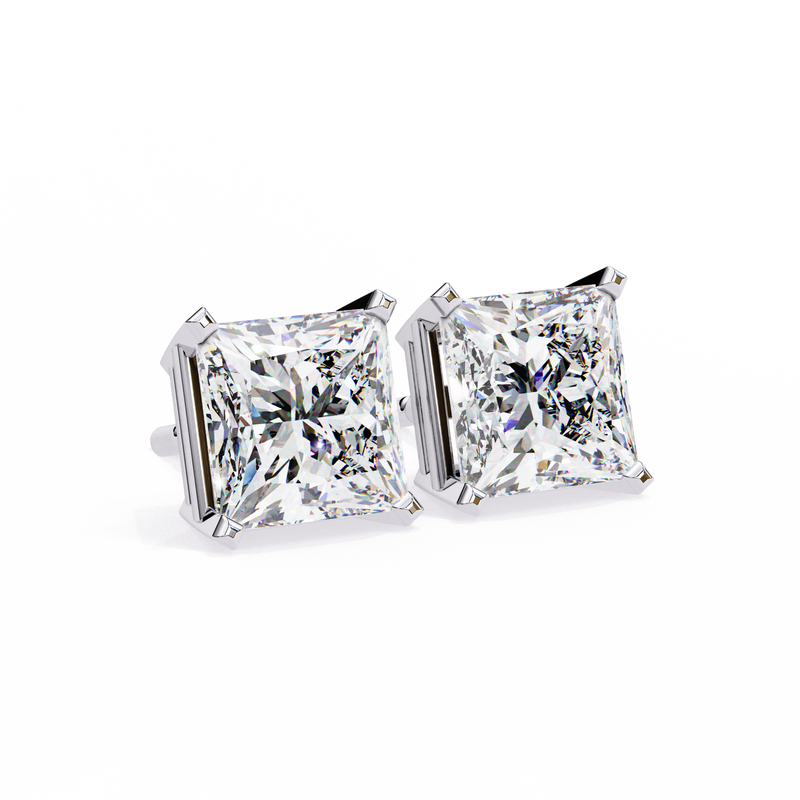 1.2 Carat Emerald Shape Lab Diamonds Stud Earrings For Women