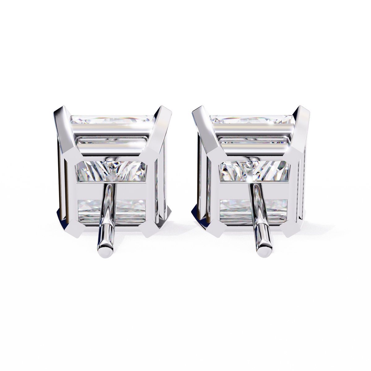 1.5 Carat Princess Cut Lab Diamonds Stud Earrings For Women