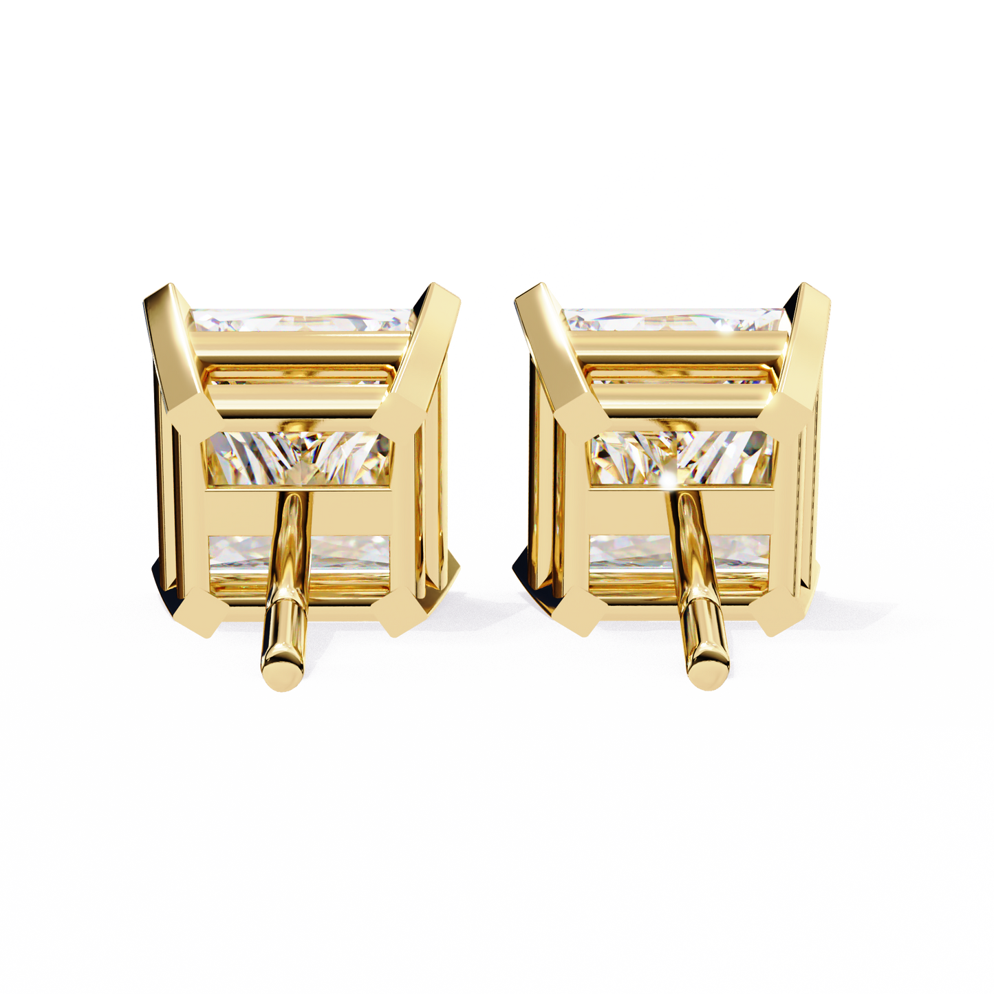 1.5 Carat Princess Cut Lab Diamonds Stud Earrings For Women