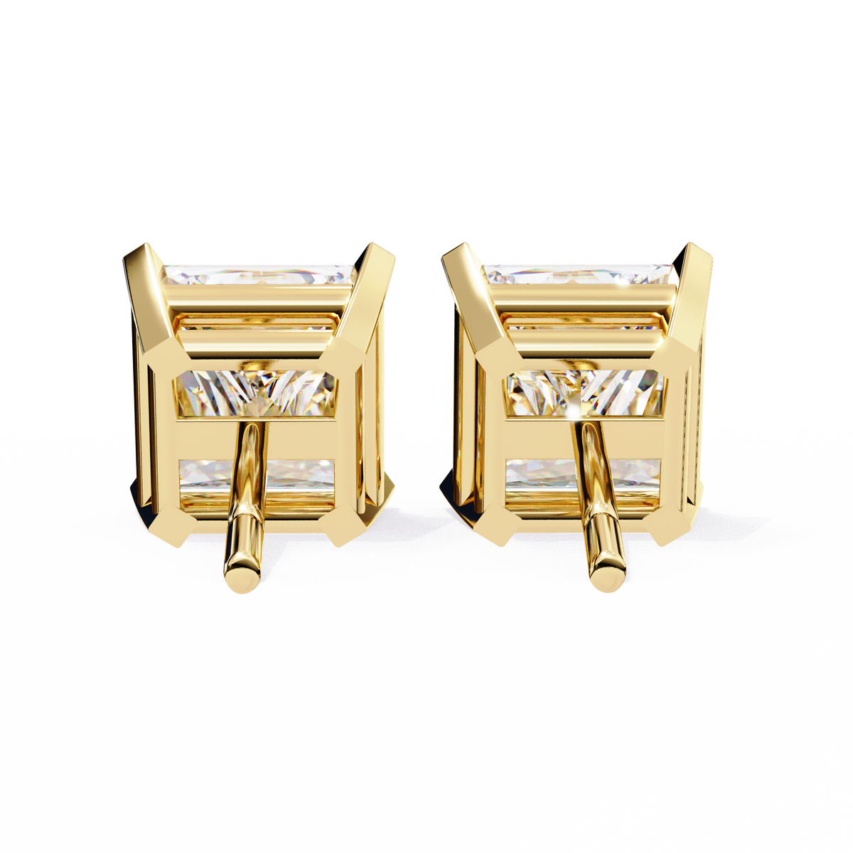 1.5 Carat Princess Cut Lab Diamonds Stud Earrings For Women