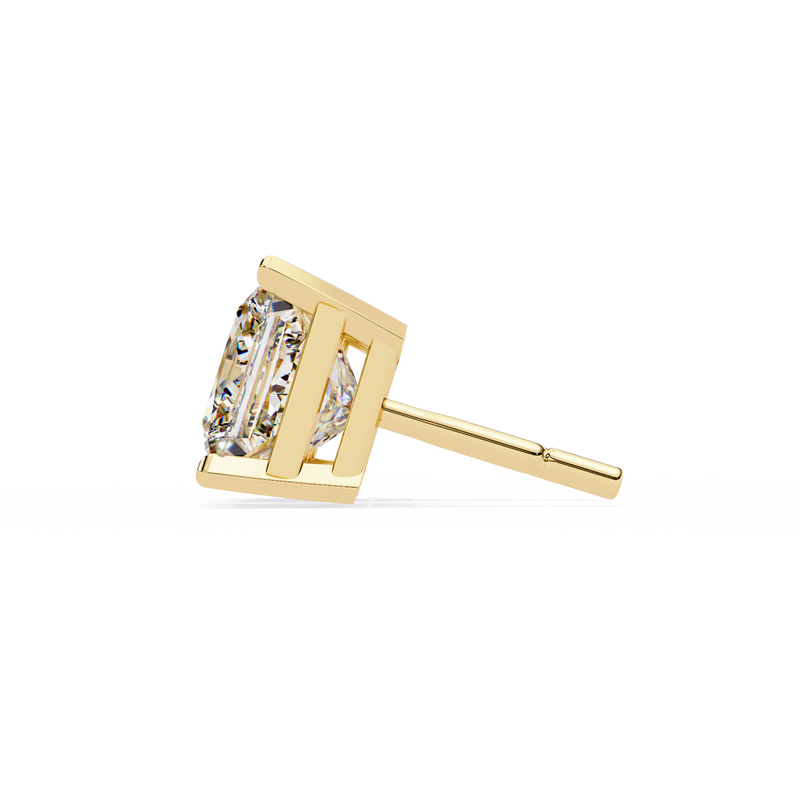 1.2 Carat Emerald Shape Lab Diamonds Stud Earrings For Women