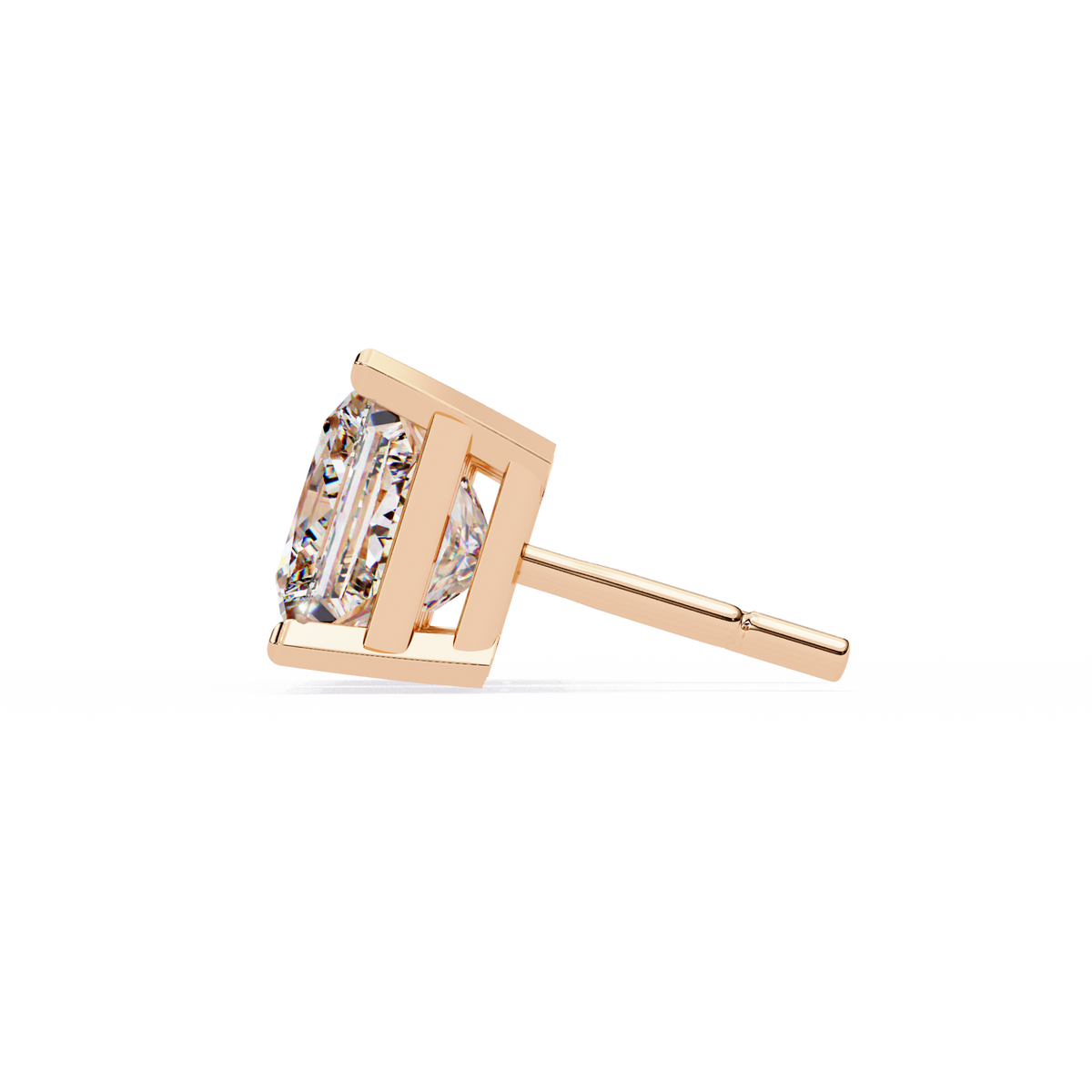 1.5 Carat Princess Cut Lab Diamonds Stud Earrings For Women