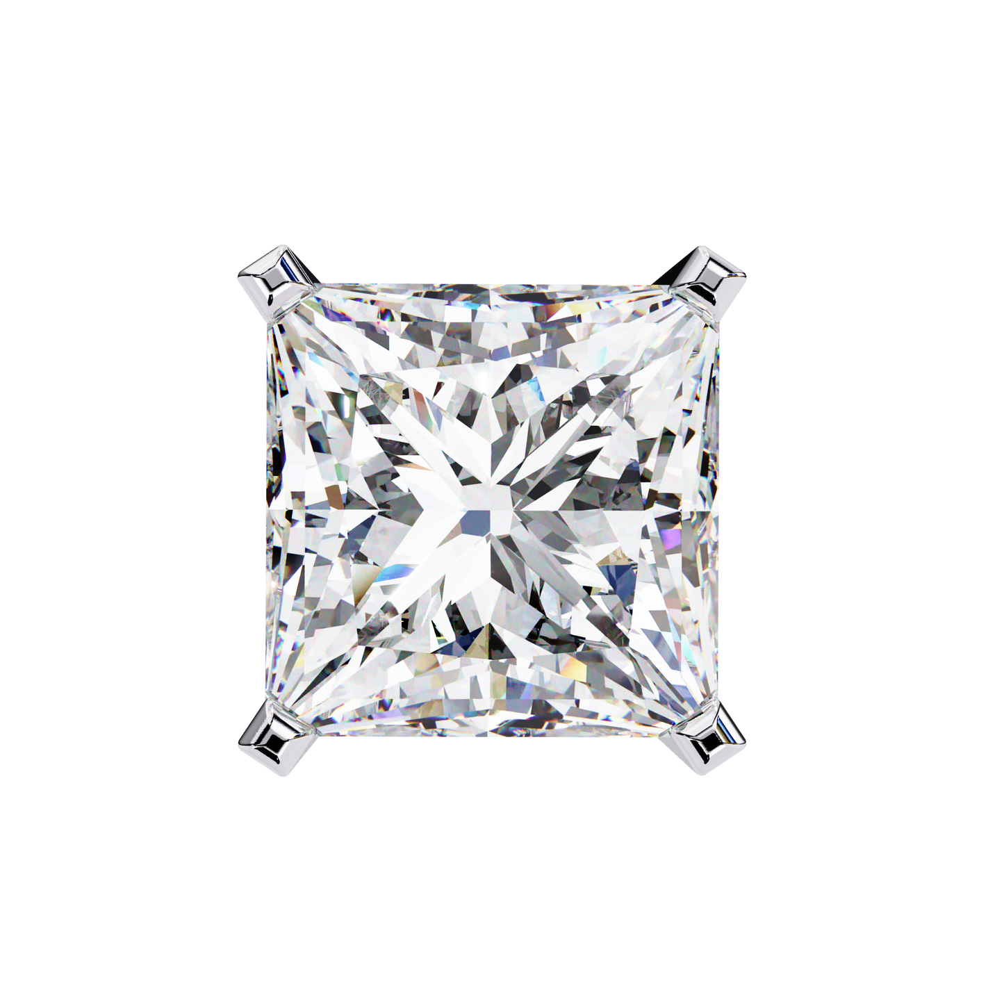 1.5 Carat Princess Cut Lab Diamonds Stud Earrings For Women