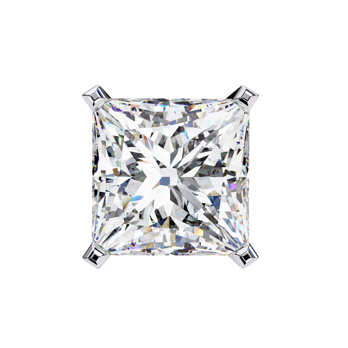 1.5 Carat Princess Cut Lab Diamonds Stud Earrings For Women
