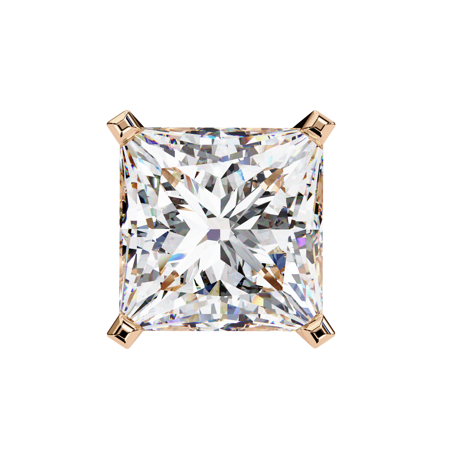 1.5 Carat Princess Cut Lab Diamonds Stud Earrings For Women