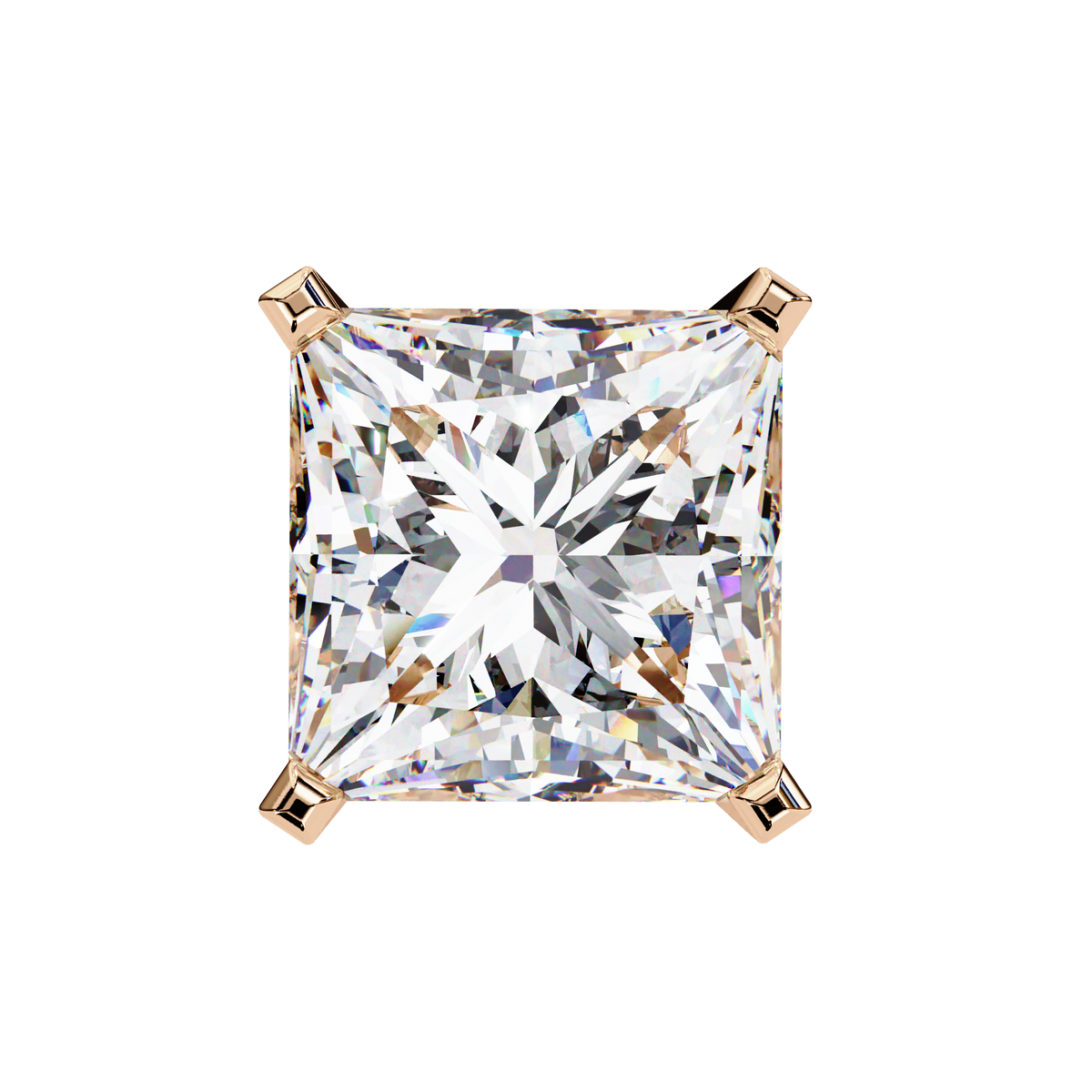 1.2 Carat Emerald Shape Lab Diamonds Stud Earrings For Women