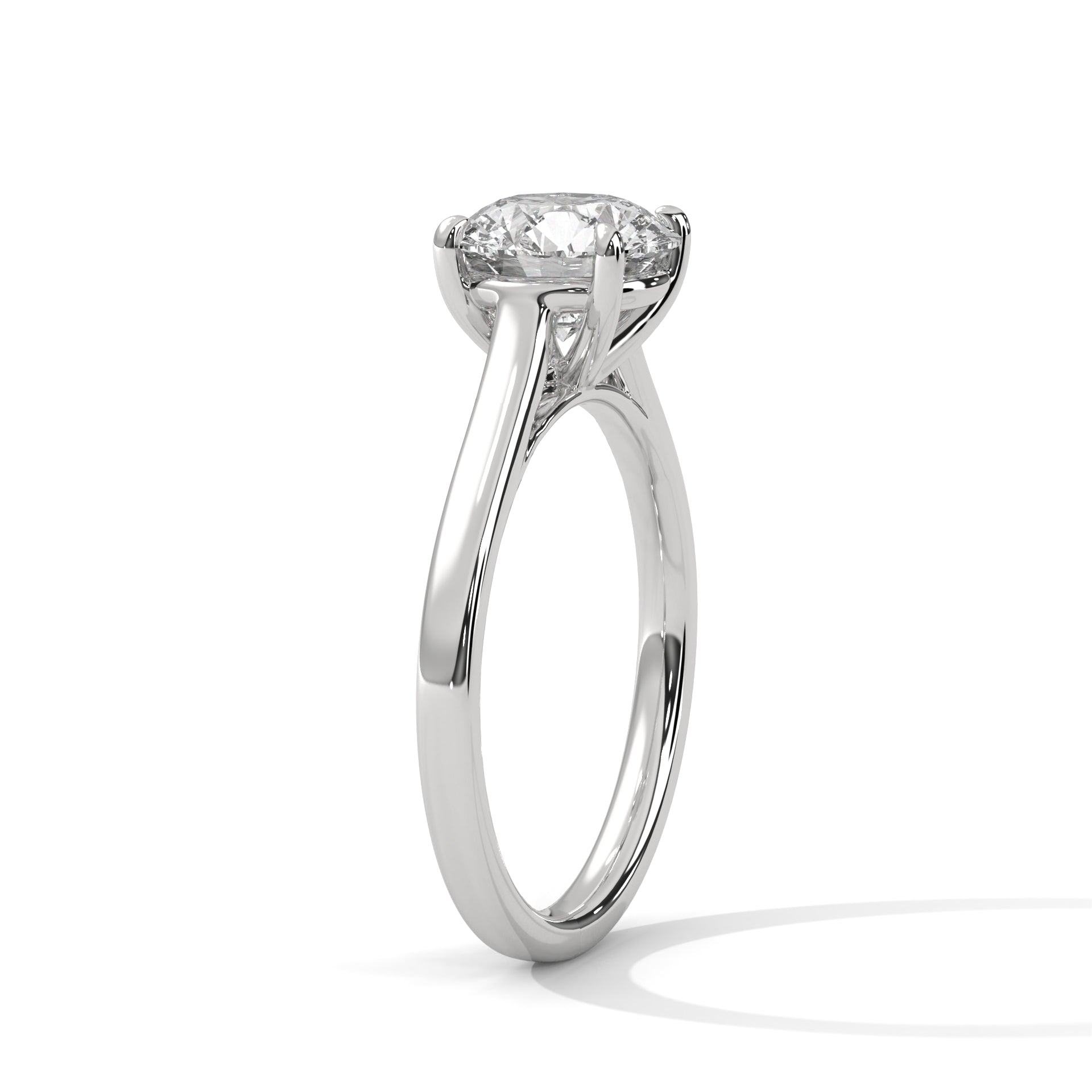 Solitaire 2 Carat Round Lab Diamond Engagement Ring