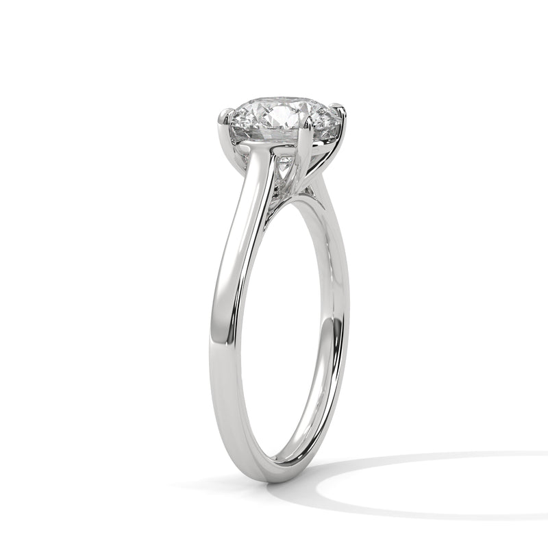 Solitaire 2 Carat Round Lab Diamond Engagement Ring