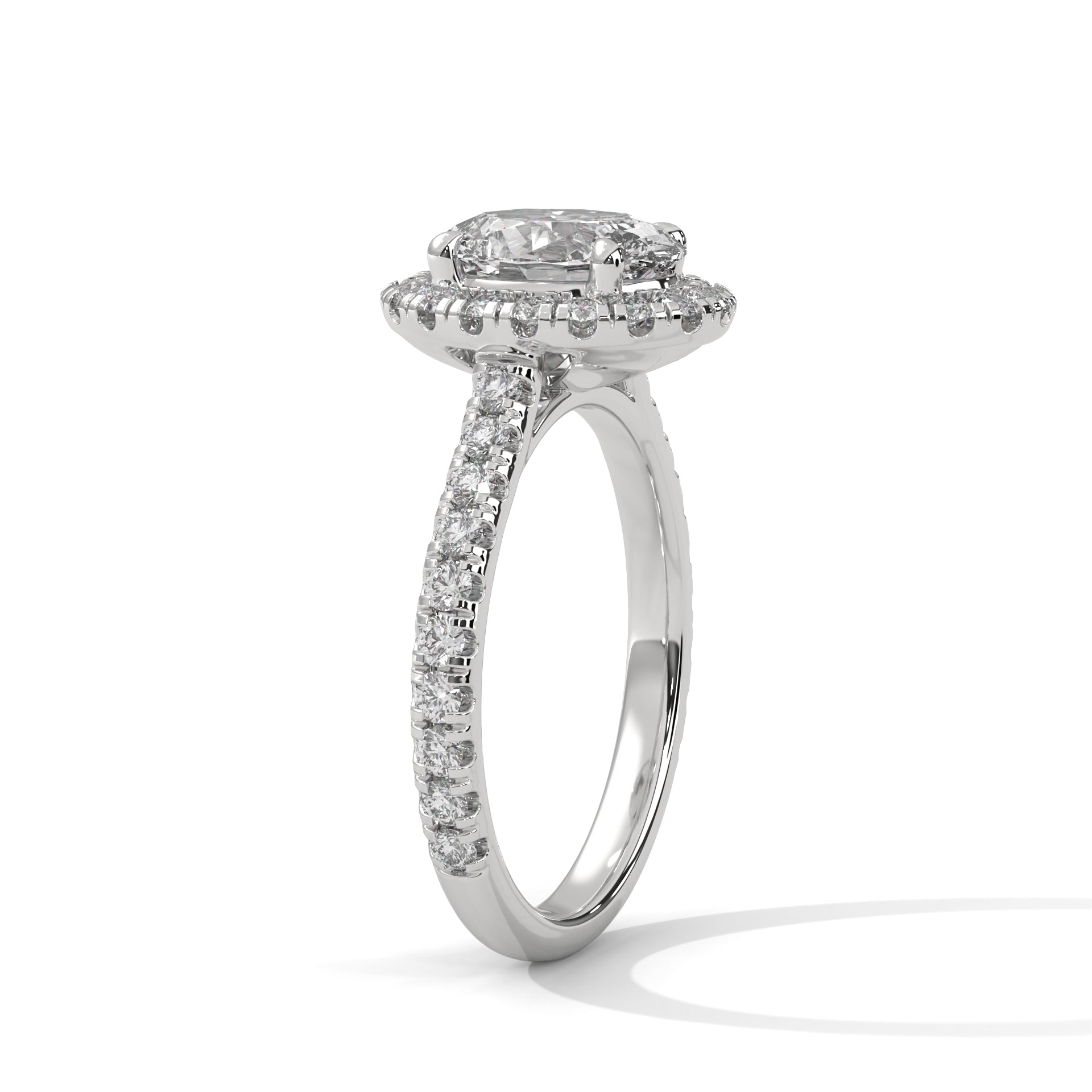2 Carat Solitaire Oval Shape Lab Diamond Wedding Ring