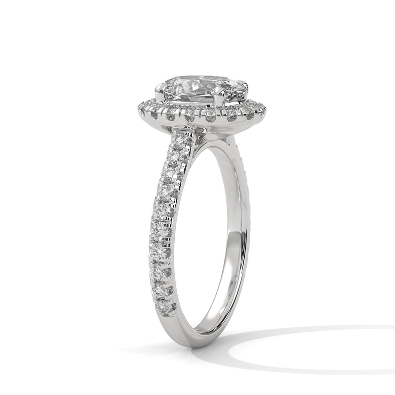 2 Carat Solitaire Oval Shape Lab Diamond Wedding Ring