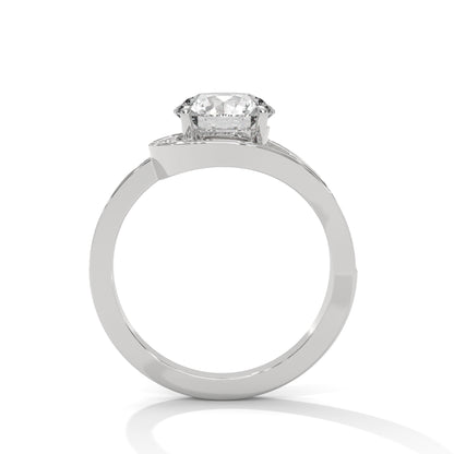 Antique Classic Round Halo Engagement Ring For Women in 2 Carat Lab Diamond