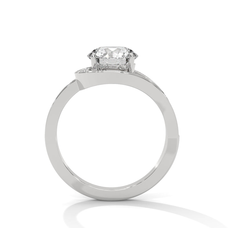 Antique Classic Round Halo Engagement Ring For Women in 2 Carat Lab Diamond