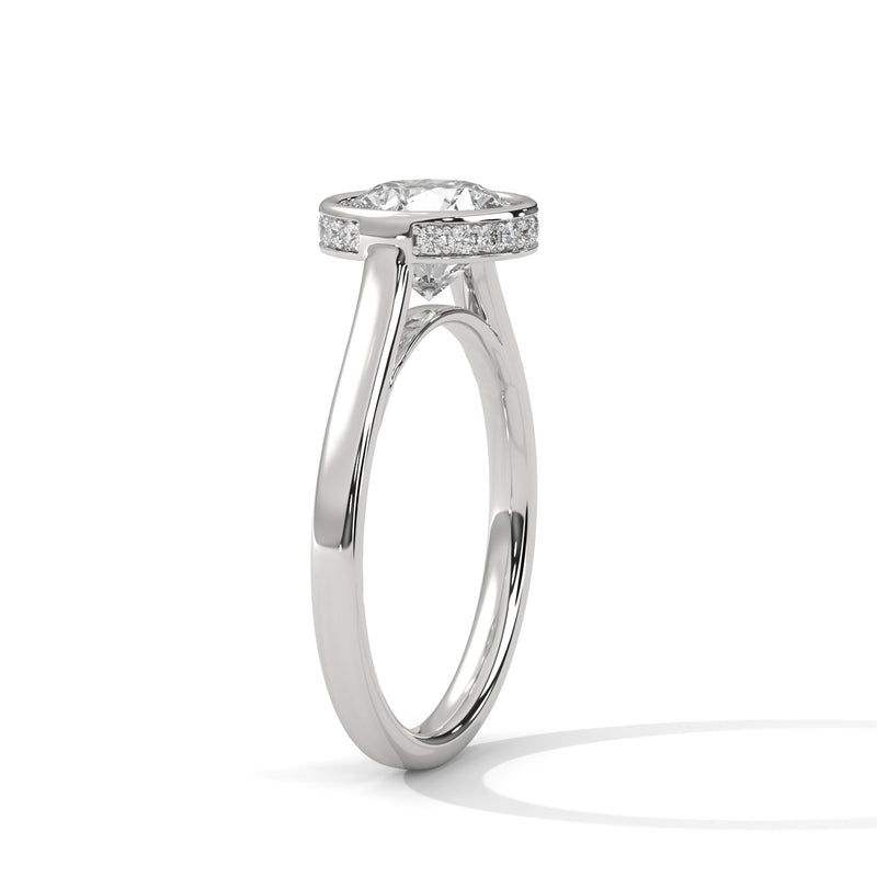 Cathedral Circlet 2 Carat Round Solitaire Lab Diamond Engagement Ring