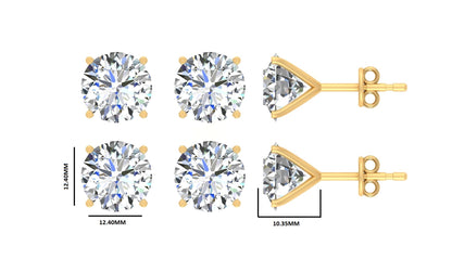 Classic Blissful Solitaire Lab Diamond Martini Studs Earrings