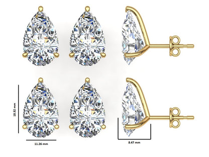 Classic Blissful Solitaire Lab Diamond Martini Studs Earrings