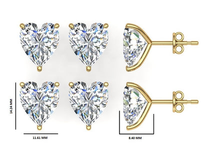 Classic Blissful Solitaire Lab Diamond Martini Studs Earrings