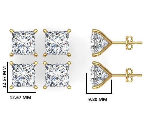Classic Blissful Solitaire Lab Diamond Martini Studs Earrings