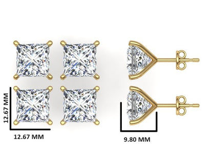 Classic Blissful Solitaire Lab Diamond Martini Studs Earrings