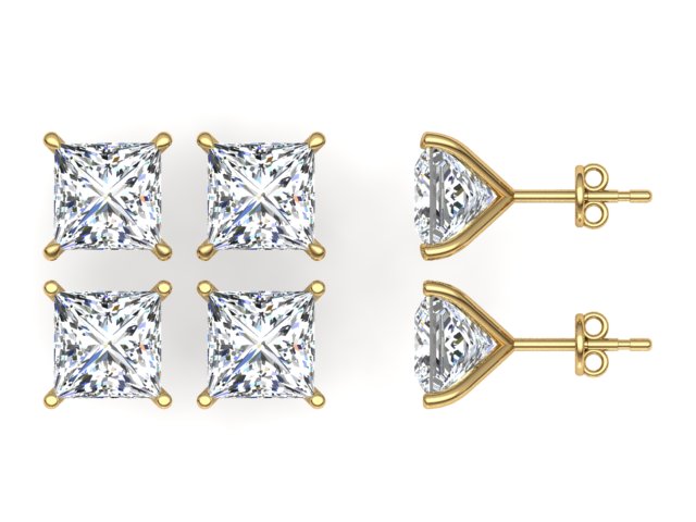 Classic Blissful Solitaire Lab Diamond Martini Studs Earrings