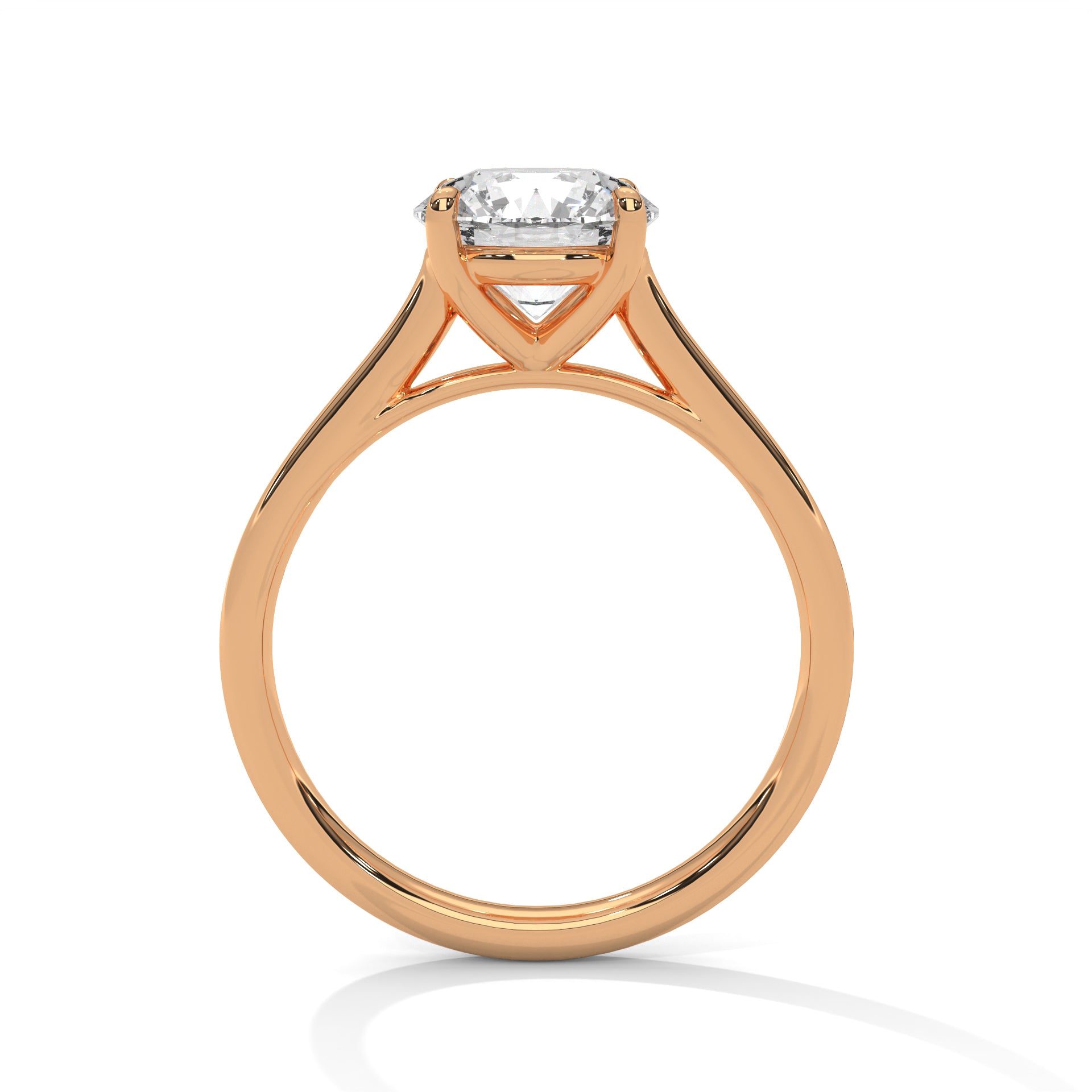 Solitaire 2 Carat Round Lab Diamond Engagement Ring