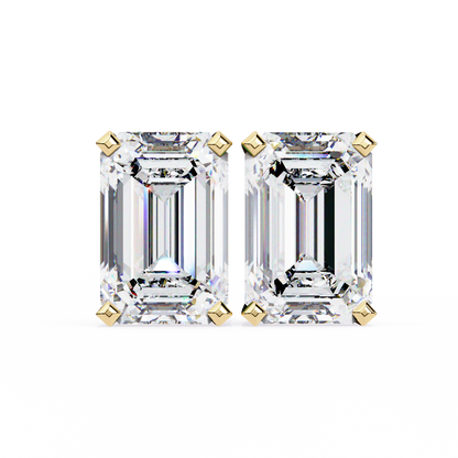1.2 Carat Emerald Shape Lab Diamonds Stud Earrings For Women