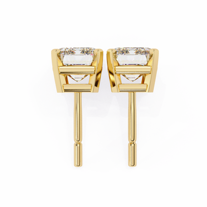 1.2 Carat Emerald Shape Lab Diamonds Stud Earrings For Women