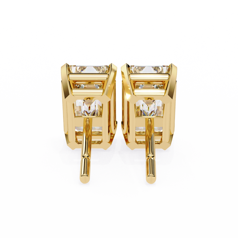 1.2 Carat Emerald Shape Lab Diamonds Stud Earrings For Women