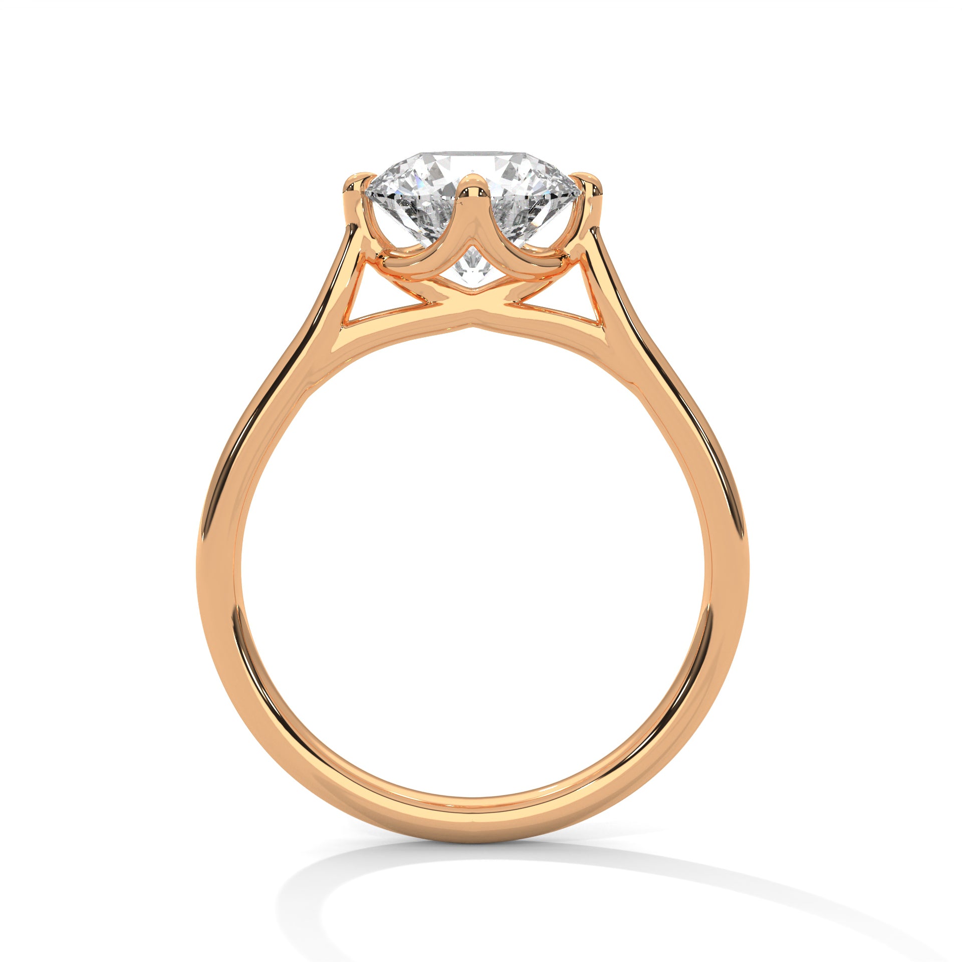 Promise Simple Ring in 2 Carat Round Lab Diamond