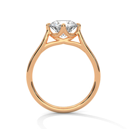 Promise Simple Ring in 2 Carat Round Lab Diamond