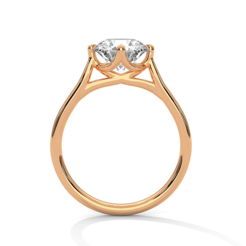 Promise Simple Ring in 2 Carat Round Lab Diamond