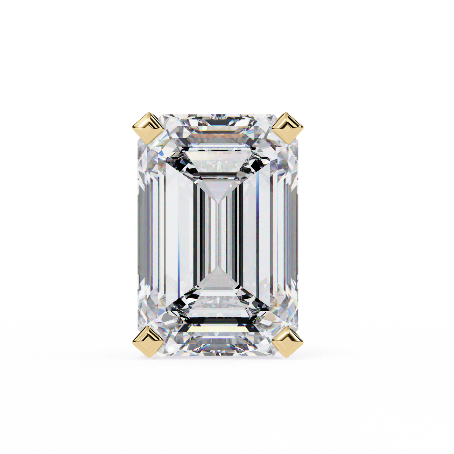1.2 Carat Emerald Shape Lab Diamonds Stud Earrings For Women