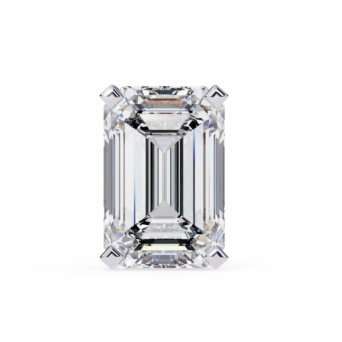 1.2 Carat Emerald Shape Lab Diamonds Stud Earrings For Women