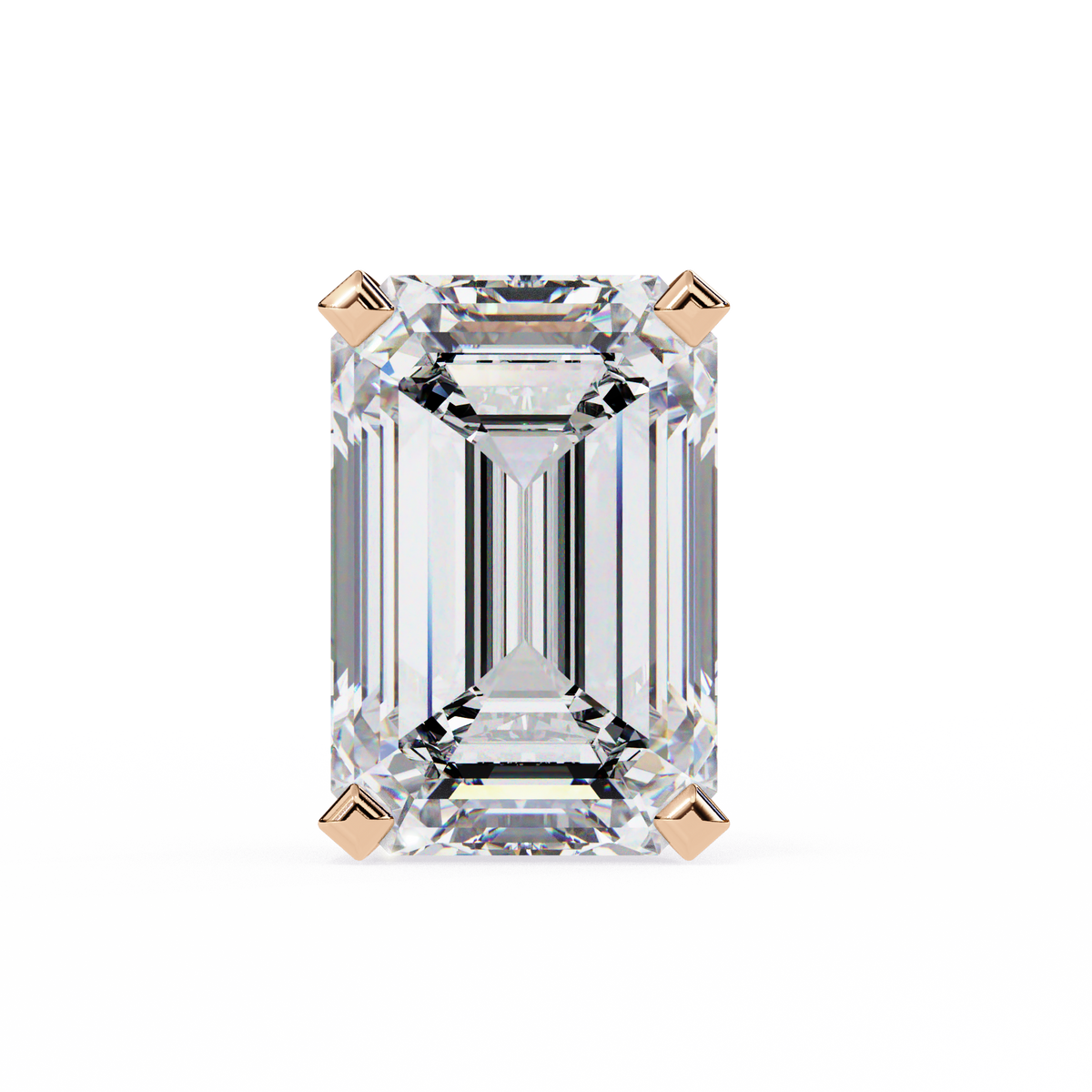 1.2 Carat Emerald Shape Lab Diamonds Stud Earrings For Women