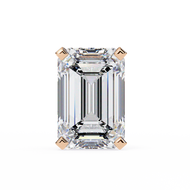 1.2 Carat Emerald Shape Lab Diamonds Stud Earrings For Women