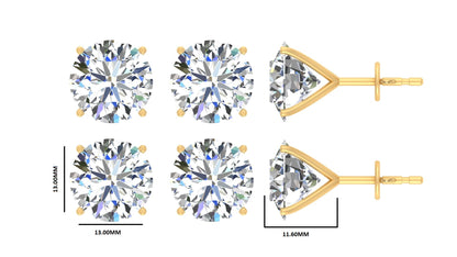 Classic Blissful Solitaire Lab Diamond Martini Studs Earrings