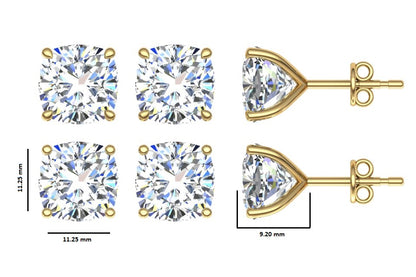 Classic Blissful Solitaire Lab Diamond Martini Studs Earrings
