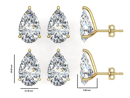 Classic Blissful Solitaire Lab Diamond Martini Studs Earrings