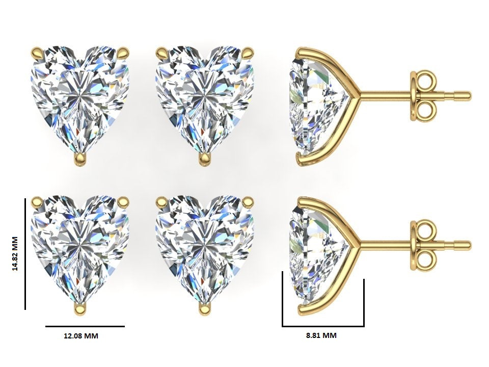 Classic Blissful Solitaire Lab Diamond Martini Studs Earrings
