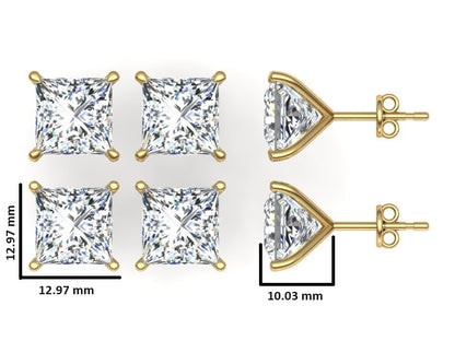 Classic Blissful Solitaire Lab Diamond Martini Studs Earrings