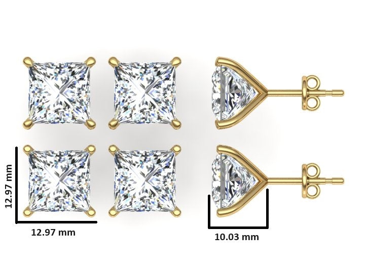 Classic Blissful Solitaire Lab Diamond Martini Studs Earrings