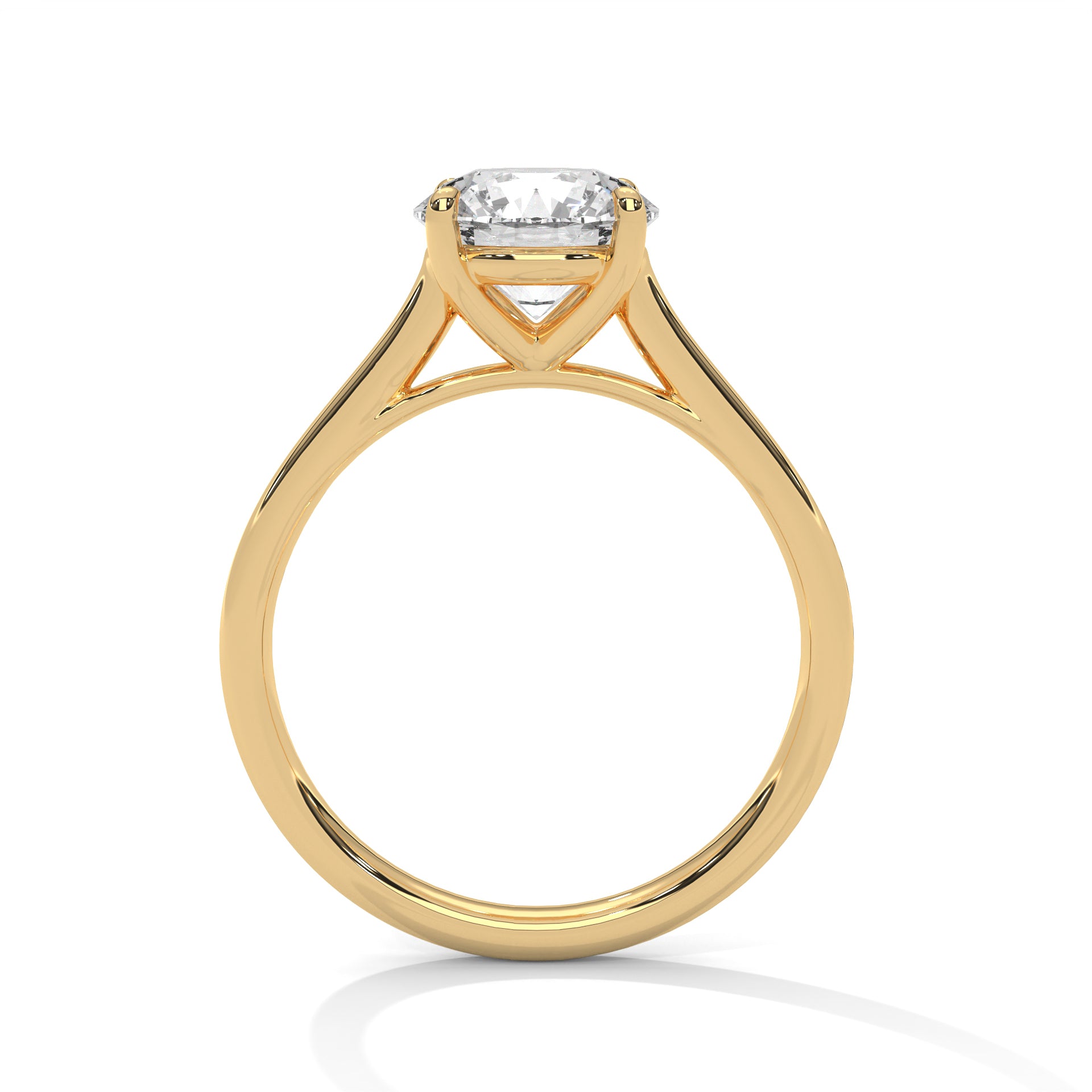Solitaire 2 Carat Round Lab Diamond Engagement Ring