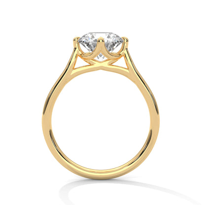 Promise Simple Ring in 2 Carat Round Lab Diamond