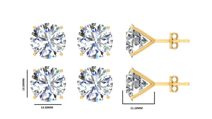 Classic Blissful Solitaire Lab Diamond Martini Studs Earrings