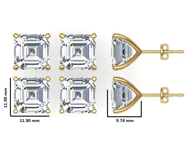 Classic Blissful Solitaire Lab Diamond Martini Studs Earrings