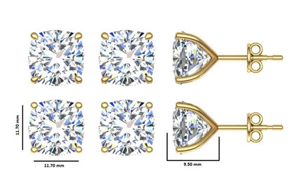 Classic Blissful Solitaire Lab Diamond Martini Studs Earrings