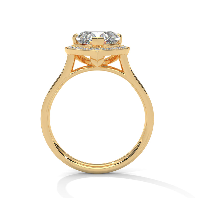 2 Carat Heart Shape Lab Grown Diamond Ring | Solitaire Halo Engagement & Anniversary Ring Gift for Women