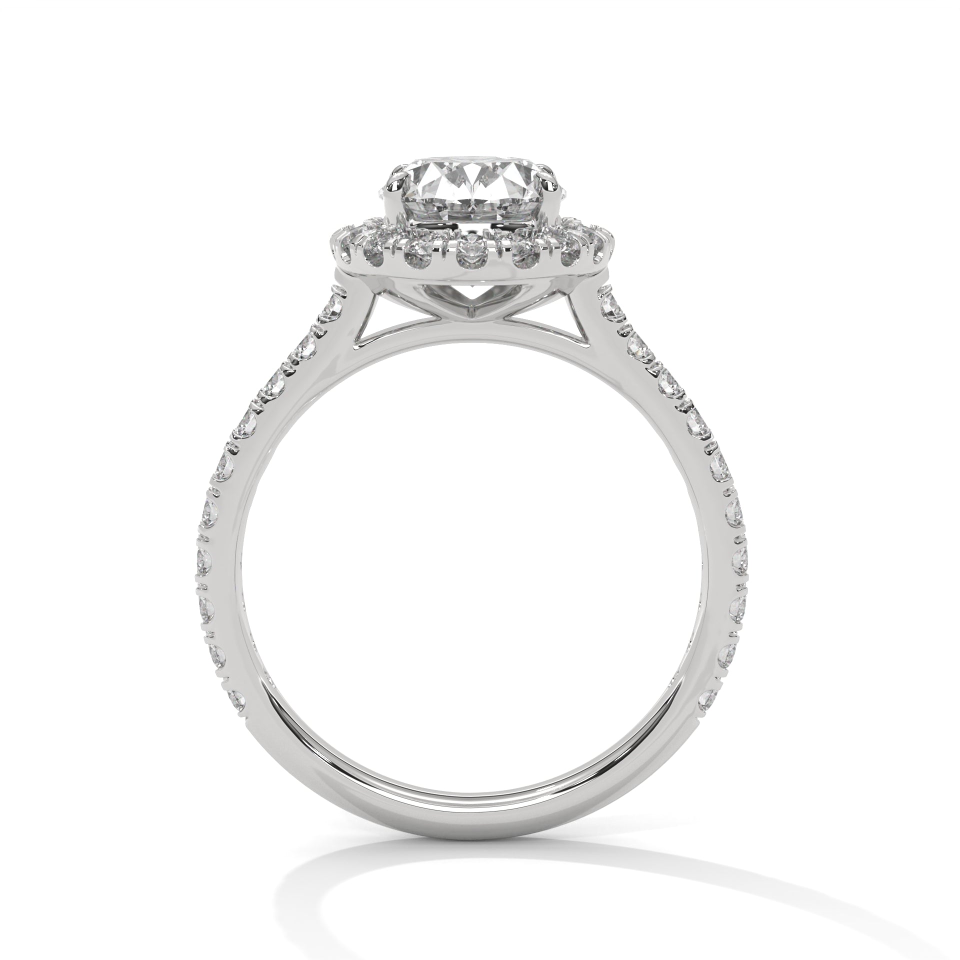 2 Carat Solitaire Oval Shape Lab Diamond Wedding Ring